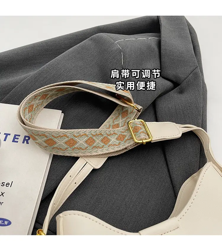 Korean Style Black Bucket Bag with Wide Strap — feature 6