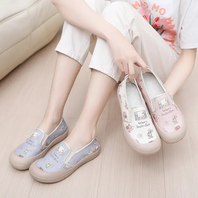 Casual Shoes for Women, Versatile 2025 Cross-Border Delivery Mother's Shoes, New Export Thick-Soled Women's Shoes, Spring Flats, Women's Round Toe Shoes - Image 4