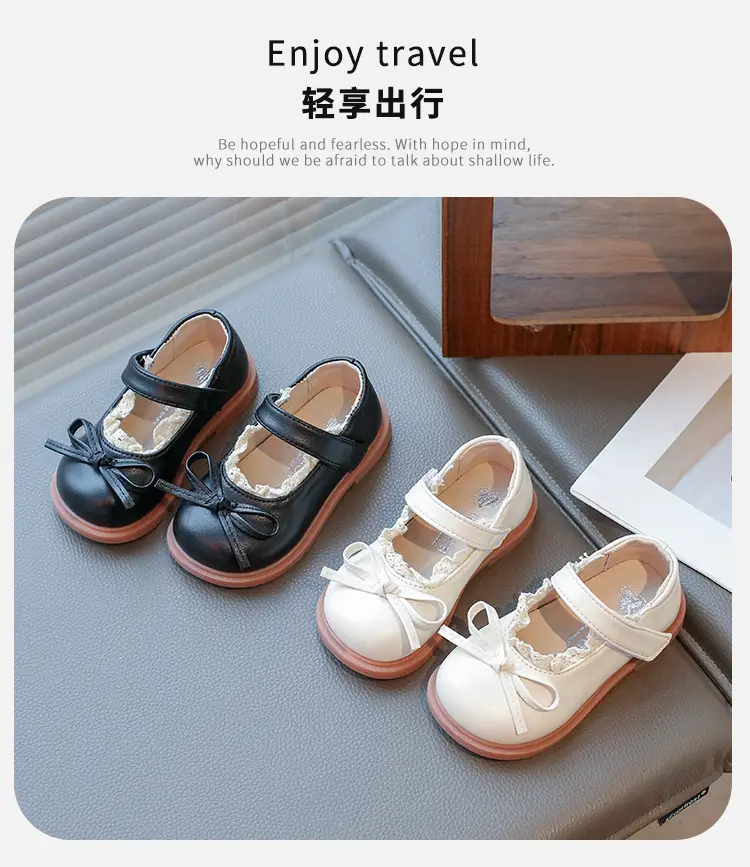 Baby Lolita Shoes Black Bow Spring Soft Sole — feature 1