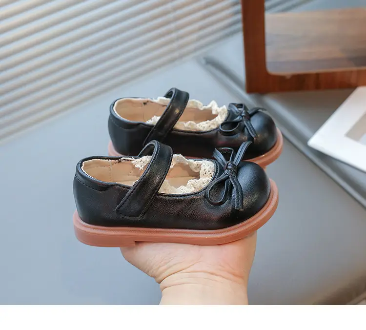 Baby Lolita Shoes Black Bow Spring Soft Sole — feature 14