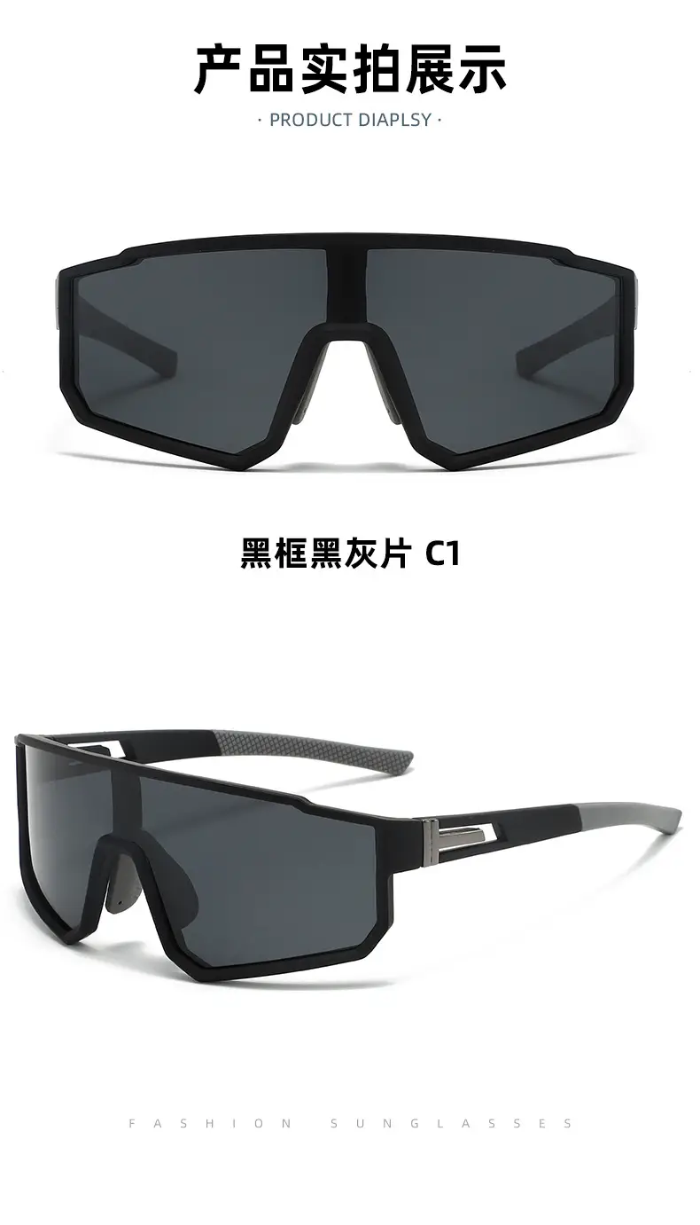 Men's Blue Mirror Sunglasses with Green Arms — feature 12