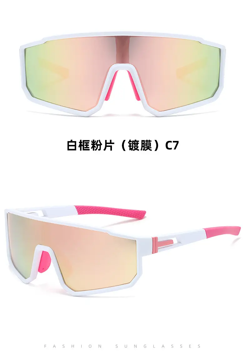 Men's Blue Mirror Sunglasses with Green Arms — feature 18