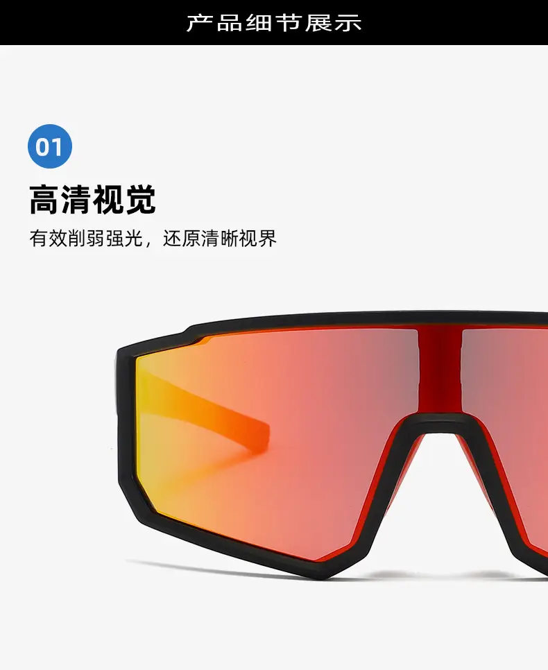 Men's Blue Mirror Sunglasses with Green Arms — feature 6