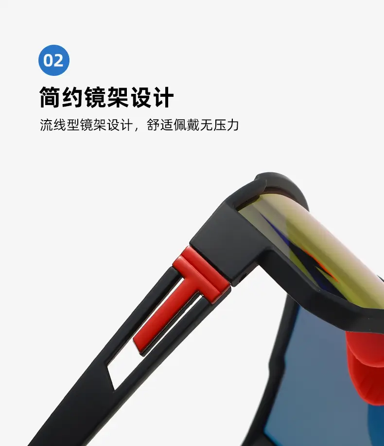 Men's Blue Mirror Sunglasses with Green Arms — feature 7