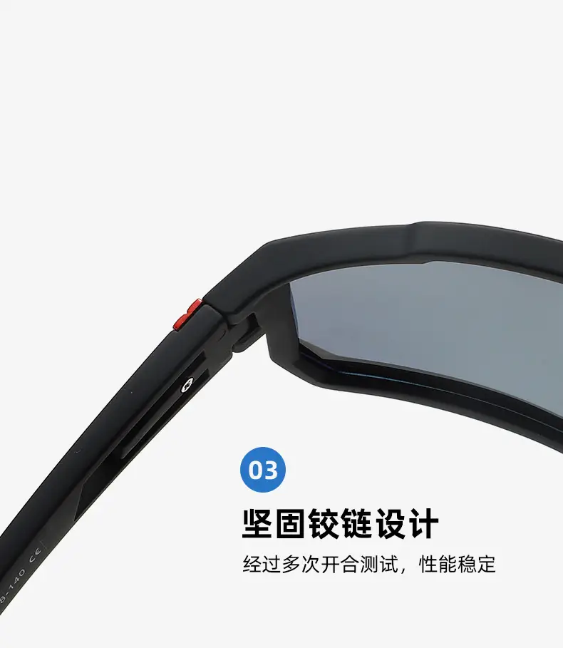 Men's Blue Mirror Sunglasses with Green Arms — feature 8