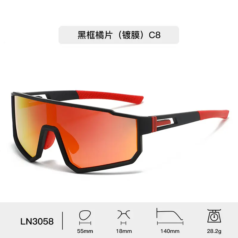 Men's Blue Mirror Sunglasses with Green Arms - Image 8