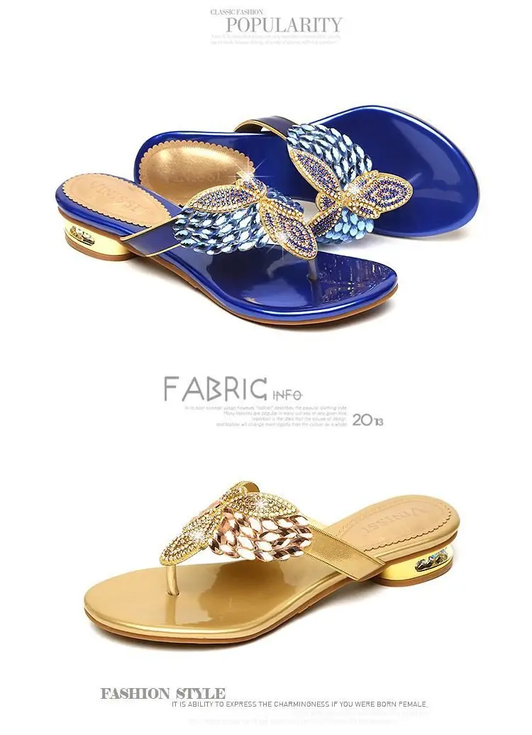 Rhinestone Slippers Women's Summer New Style Outer Wear Flat Bohemian Beach Shoes Seaside Holiday Clip Sandals Women's Half Shoe — feature 27