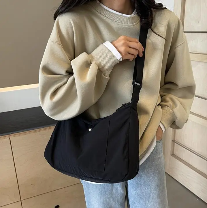 Women's Beige Nylon Shoulder Bag 2025 New Style - Image 8