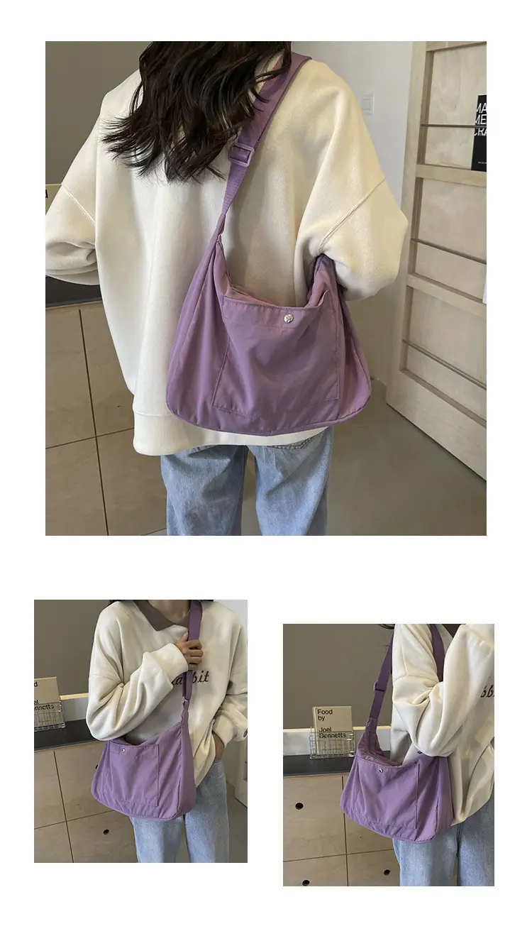 Women's Beige Nylon Shoulder Bag 2025 New Style — feature 14