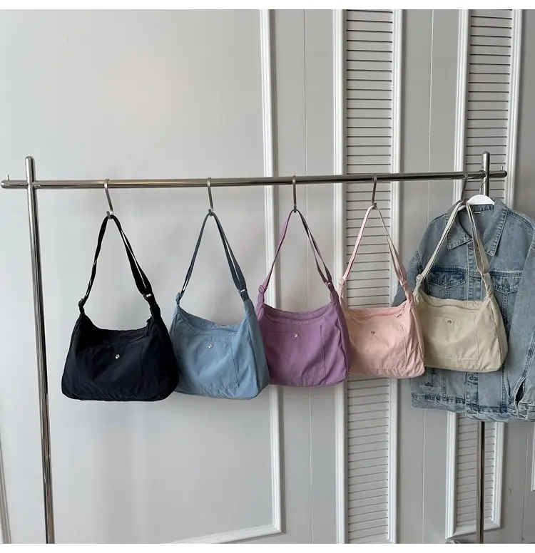 Women's Beige Nylon Shoulder Bag 2025 New Style — feature 16
