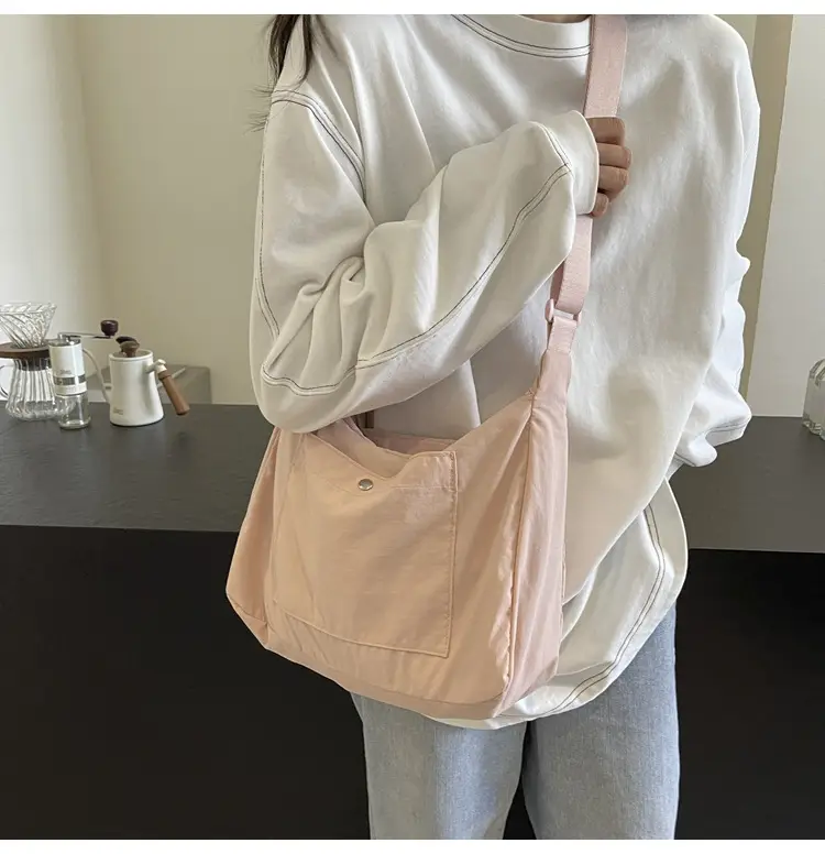 Women's Beige Nylon Shoulder Bag 2025 New Style — feature 17