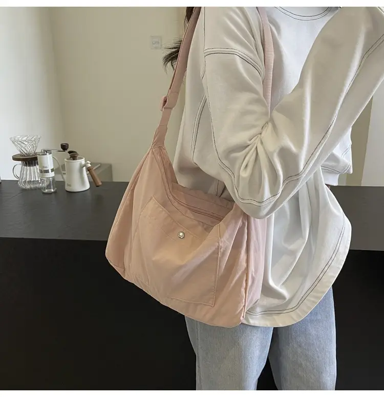 Women's Beige Nylon Shoulder Bag 2025 New Style — feature 18