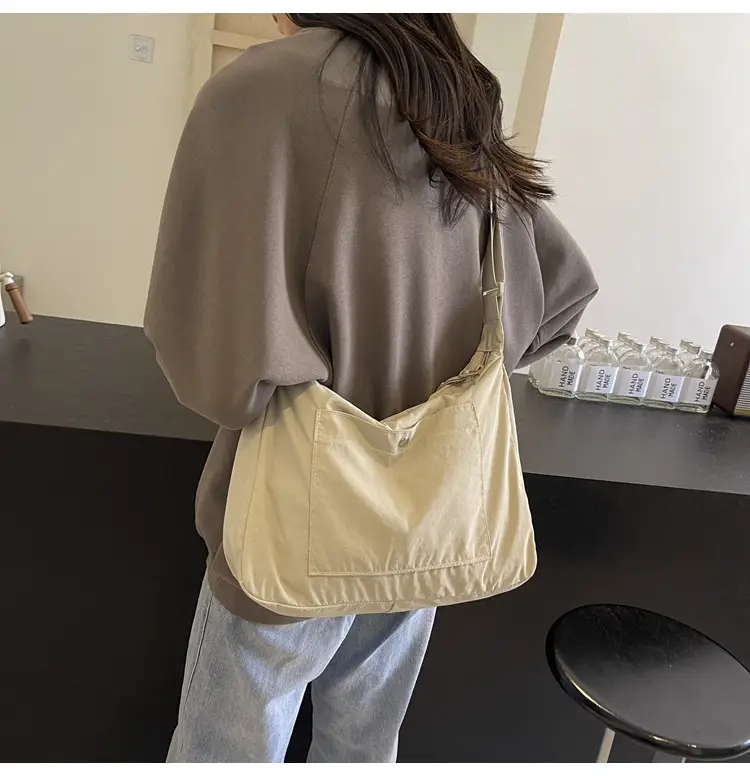 Women's Beige Nylon Shoulder Bag 2025 New Style — feature 20