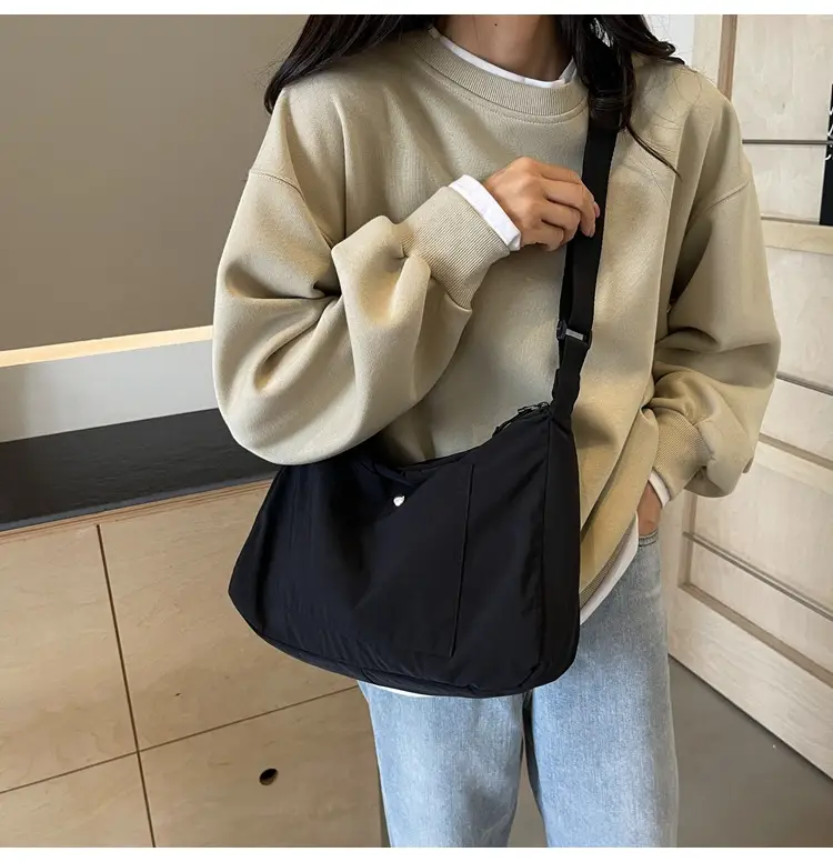 Women's Beige Nylon Shoulder Bag 2025 New Style — feature 25