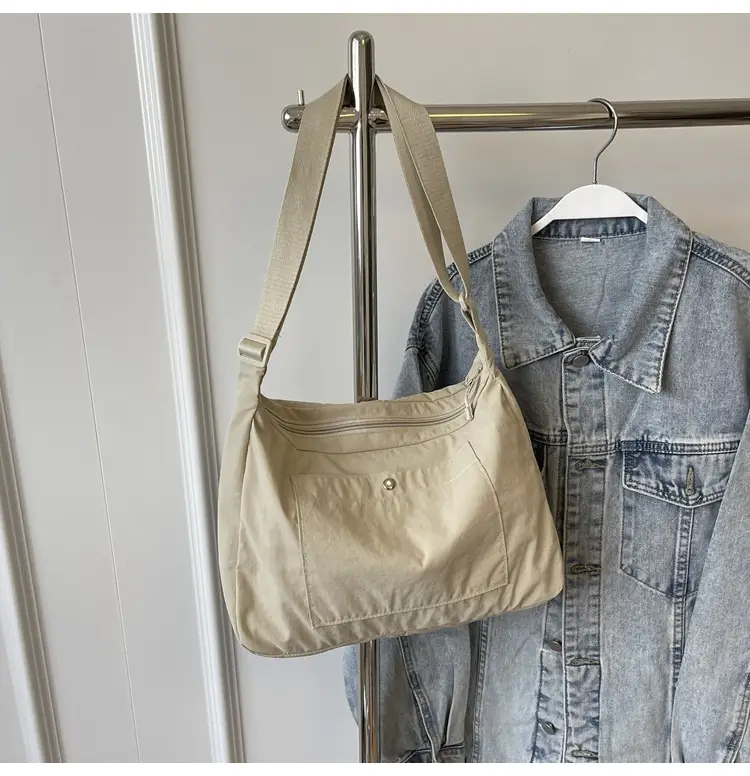 Women's Beige Nylon Shoulder Bag 2025 New Style — feature 31