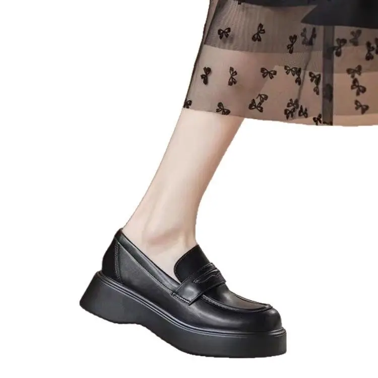 Jk Uniform Small Leather Shoes for Women 2025 New Spring Soft-Soled Campus Loafers Ins Versatile Soft Leather Flats Thick-Soled - Image 6