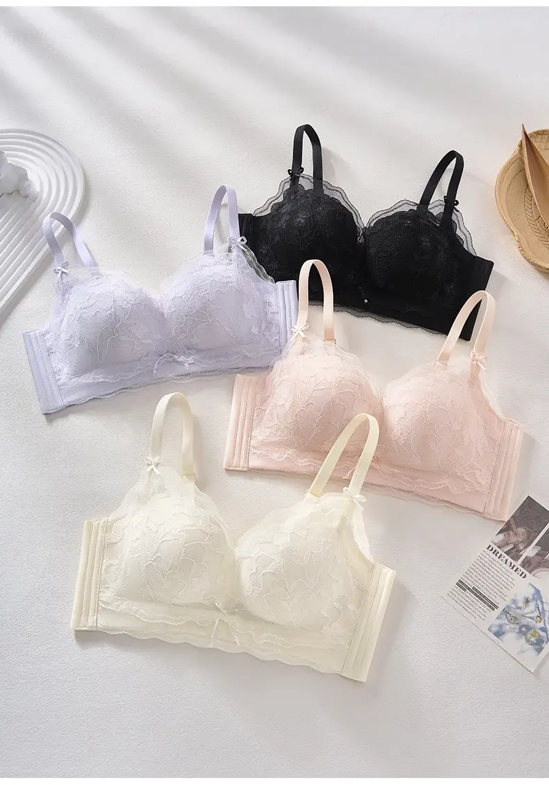 Small Chest Push Up Lace Bra Women's Non-Steel Rings — feature 11