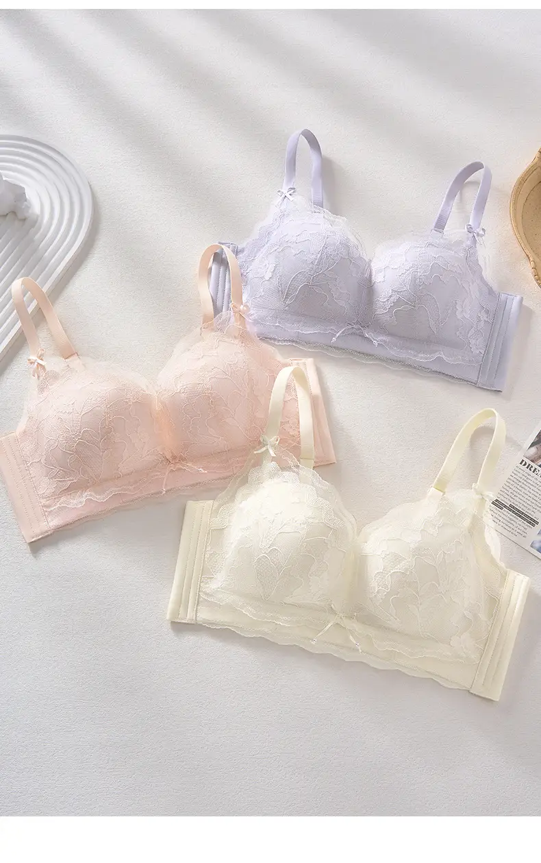 Small Chest Push Up Lace Bra Women's Non-Steel Rings — feature 12