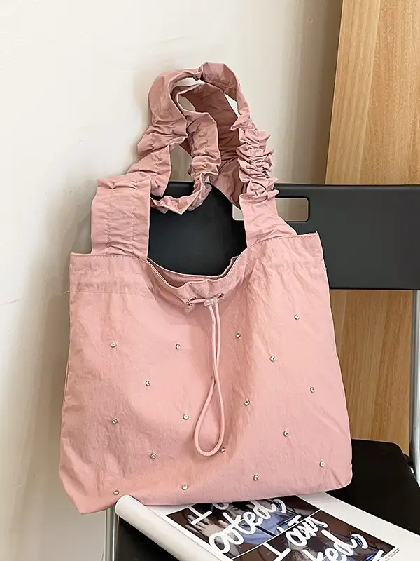 Black Pleated Shoulder Bag for Women 2025 New Arrival - Image 9