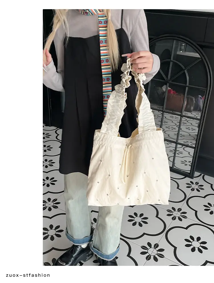 Black Pleated Shoulder Bag for Women 2025 New Arrival — feature 10