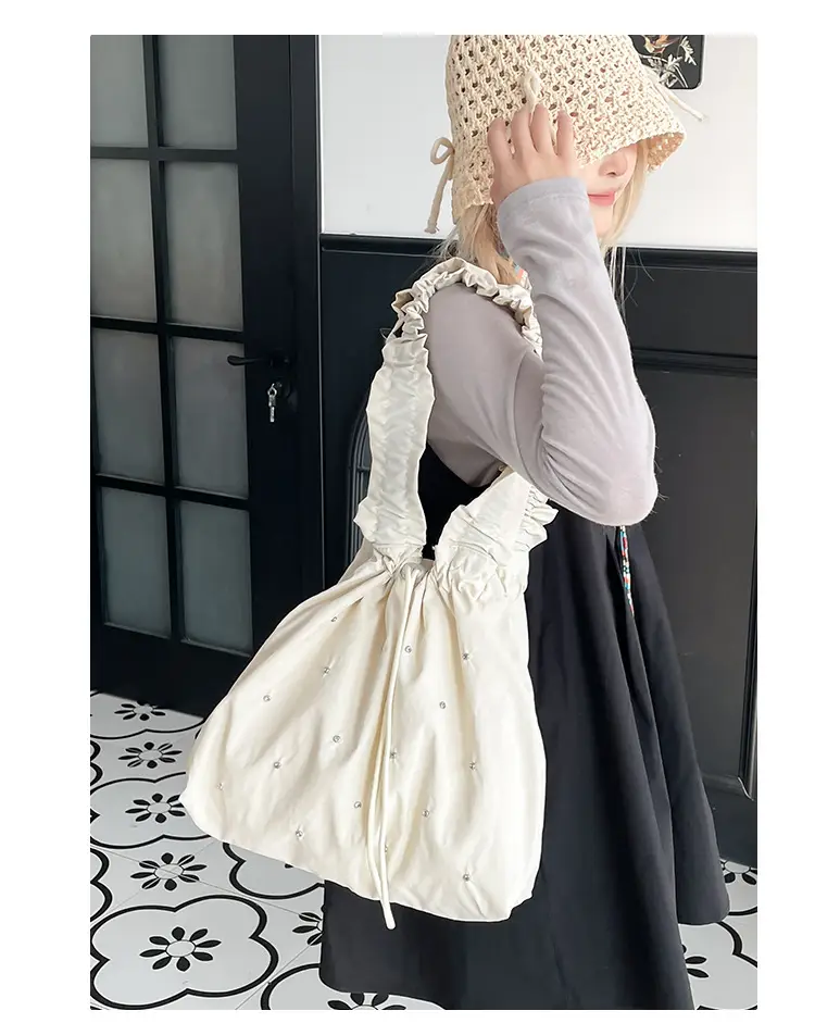 Black Pleated Shoulder Bag for Women 2025 New Arrival — feature 14
