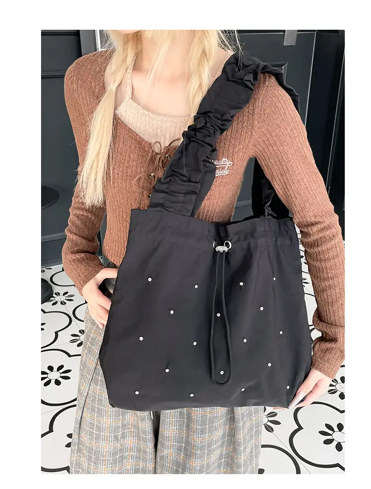 Black Pleated Shoulder Bag for Women 2025 New Arrival — feature 18