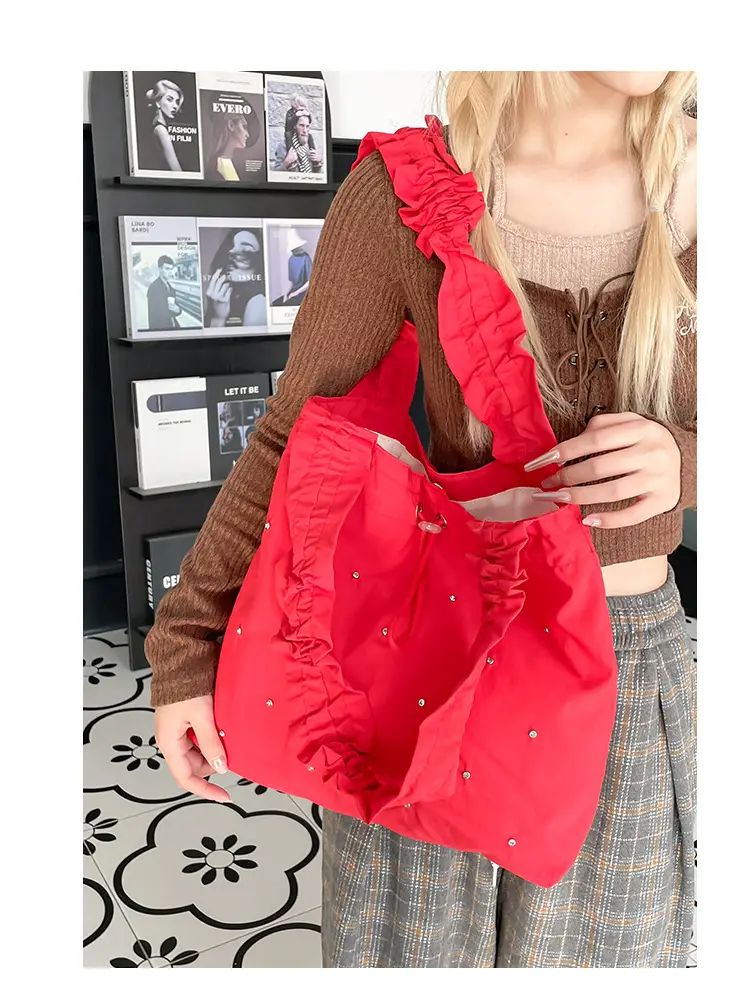 Black Pleated Shoulder Bag for Women 2025 New Arrival — feature 22