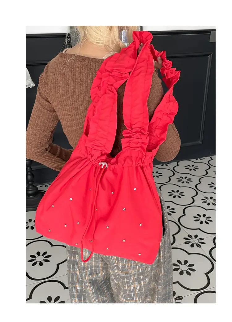 Black Pleated Shoulder Bag for Women 2025 New Arrival — feature 24