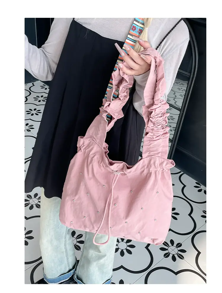 Black Pleated Shoulder Bag for Women 2025 New Arrival — feature 26