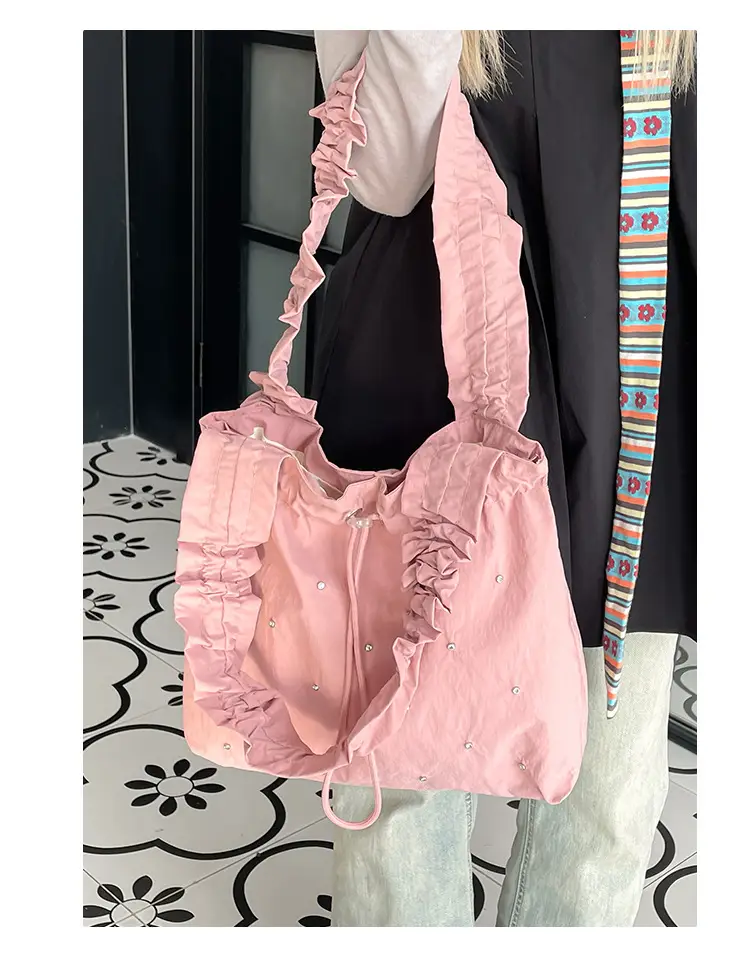 Black Pleated Shoulder Bag for Women 2025 New Arrival — feature 27