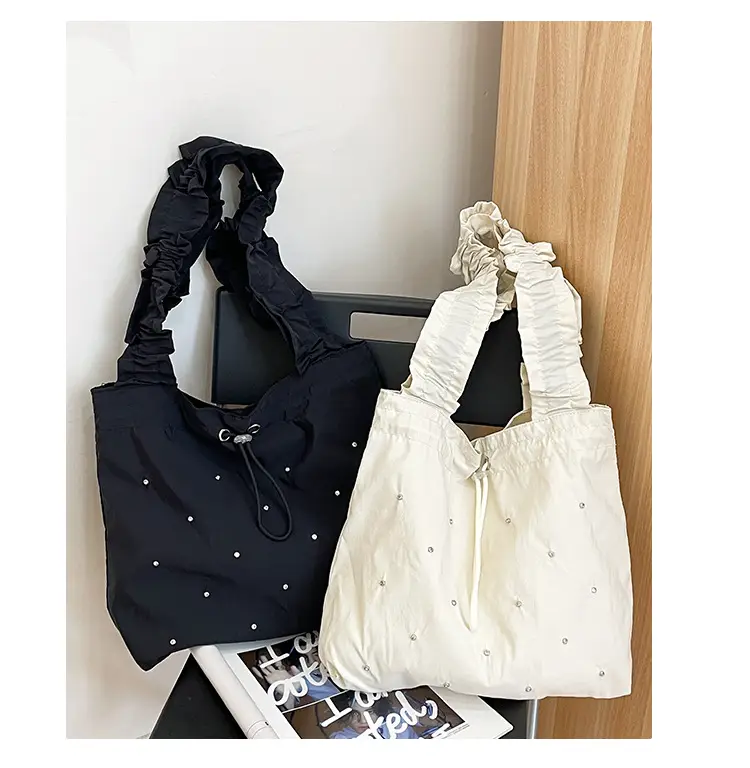 Black Pleated Shoulder Bag for Women 2025 New Arrival — feature 32