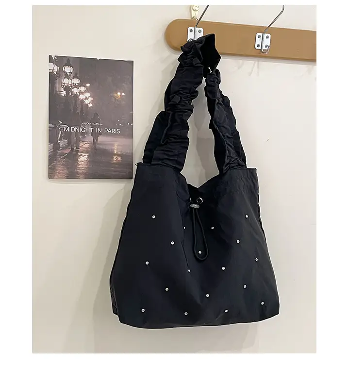 Black Pleated Shoulder Bag for Women 2025 New Arrival — feature 39