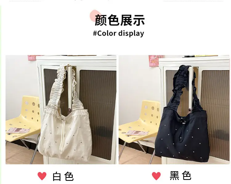Black Pleated Shoulder Bag for Women 2025 New Arrival — feature 4
