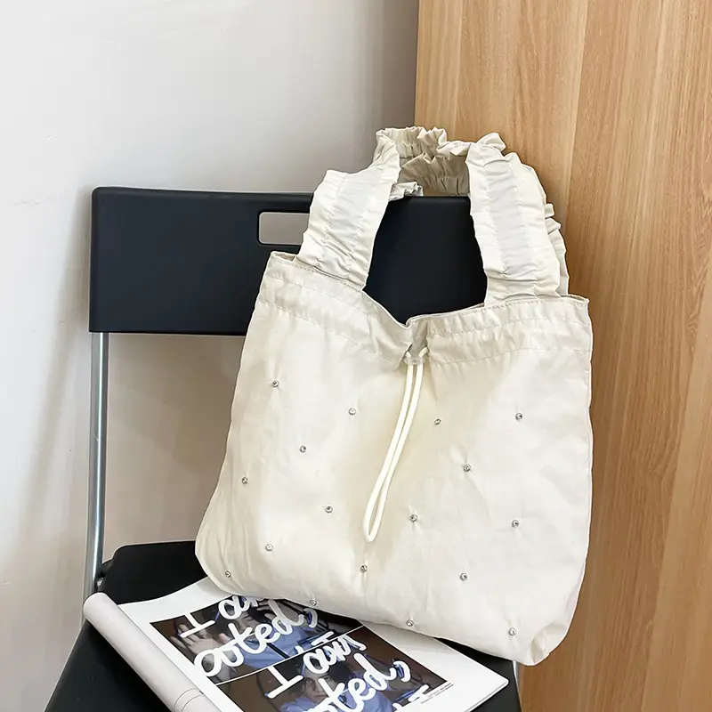 Black Pleated Shoulder Bag for Women 2025 New Arrival - Image 2