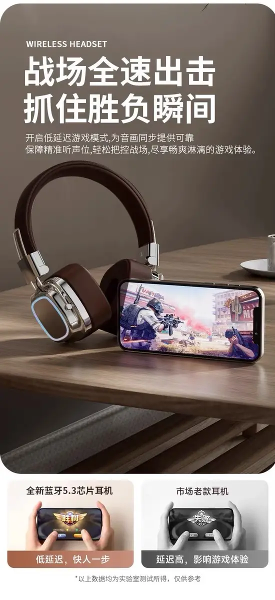 Retro Bluetooth Headset with Subwoofer & Noise Reduction — feature 13
