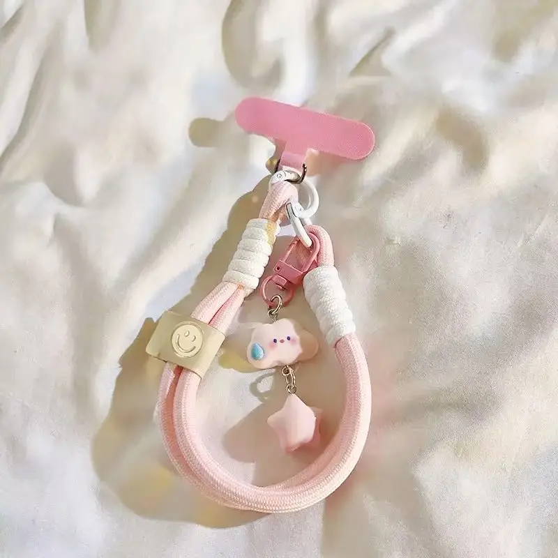 Blue Lanyard Mobile Phone Case with Cute Charm - Image 3