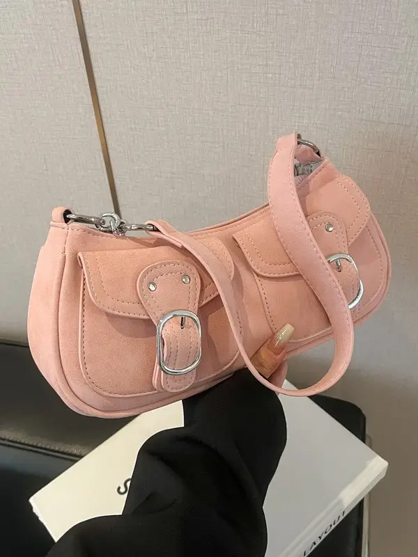 Trendy Women's Tan Shoulder Bag with Adjustable Strap - Image 8