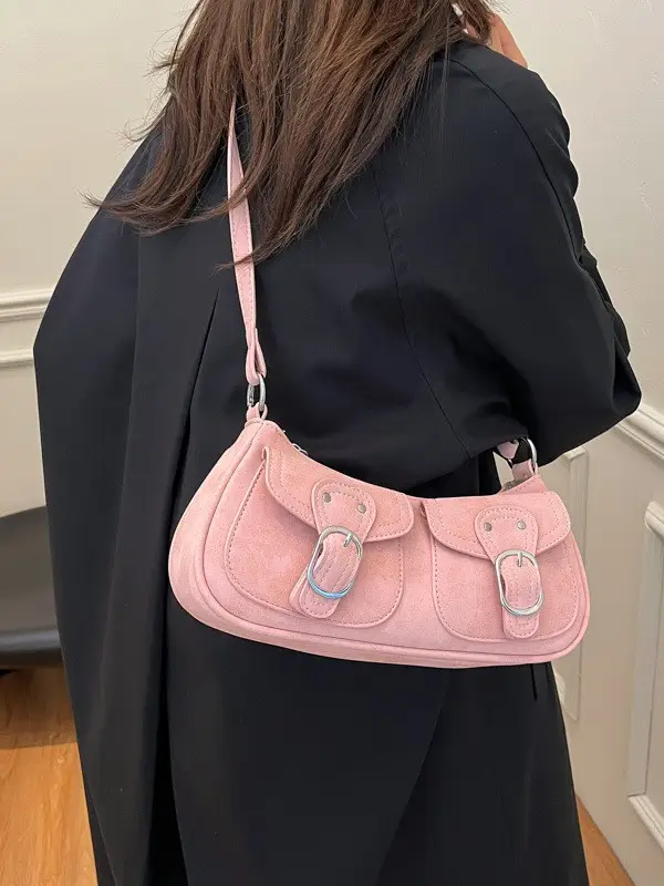 Trendy Women's Tan Shoulder Bag with Adjustable Strap - Image 9