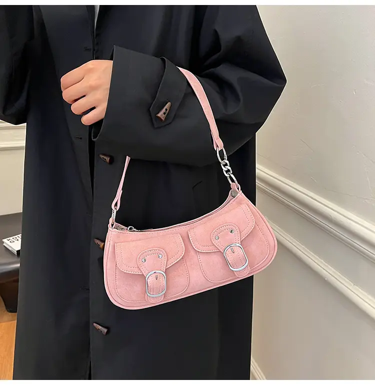 Trendy Women's Tan Shoulder Bag with Adjustable Strap — feature 11