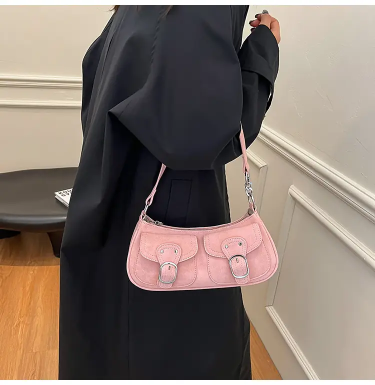 Trendy Women's Tan Shoulder Bag with Adjustable Strap — feature 12