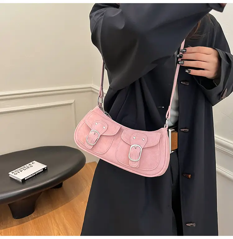 Trendy Women's Tan Shoulder Bag with Adjustable Strap — feature 14