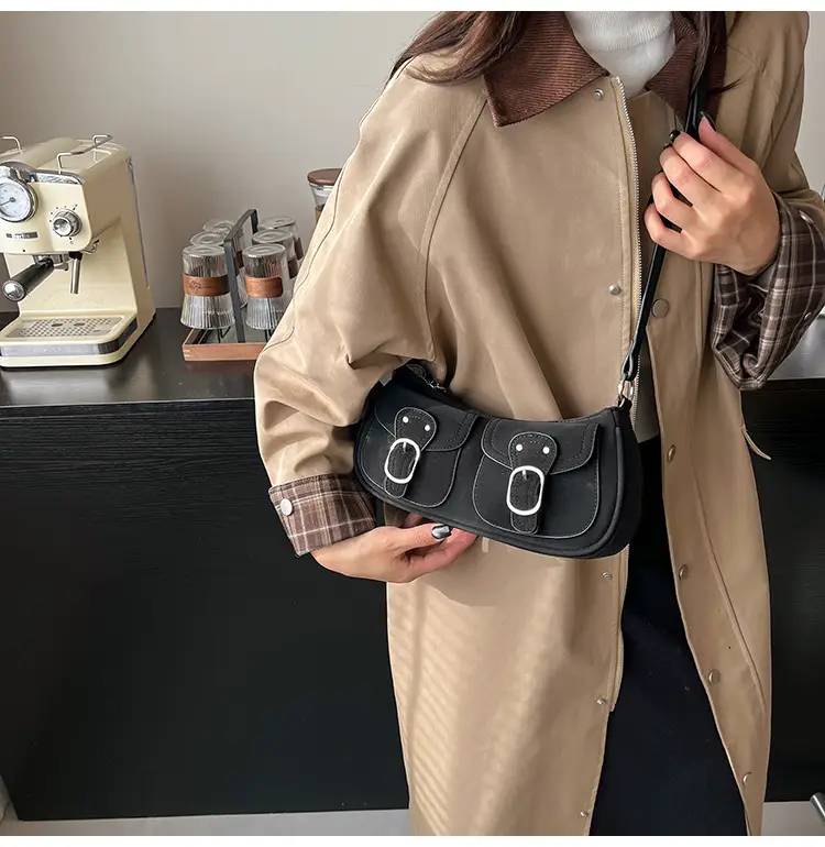 Trendy Women's Tan Shoulder Bag with Adjustable Strap — feature 21
