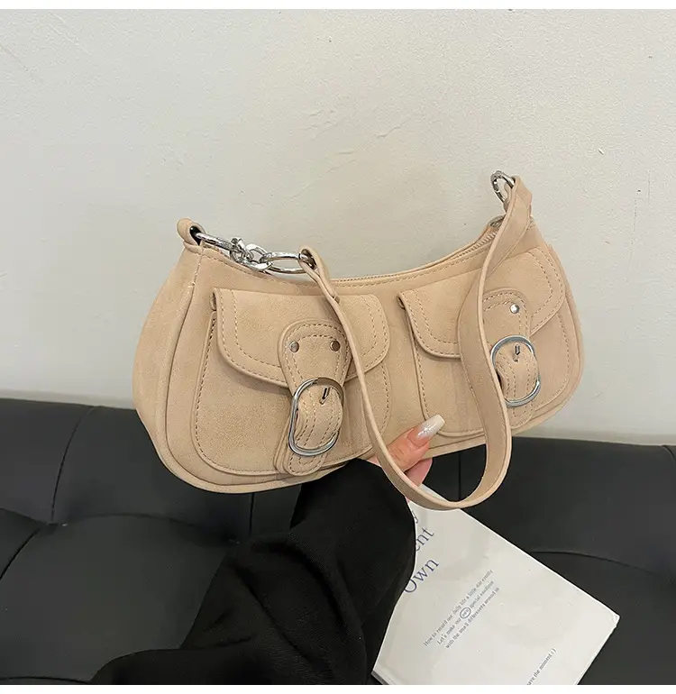 Trendy Women's Tan Shoulder Bag with Adjustable Strap — feature 44