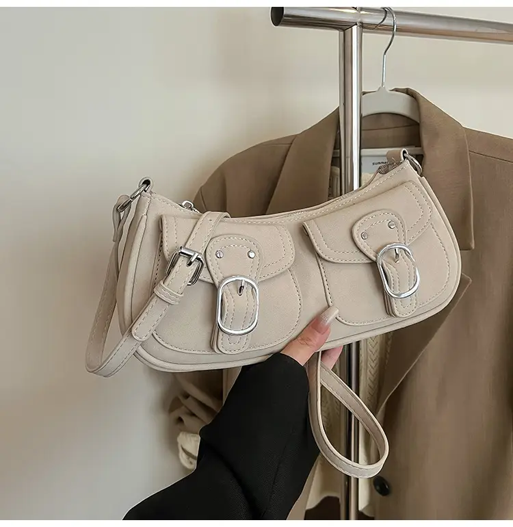 Trendy Women's Tan Shoulder Bag with Adjustable Strap — feature 47