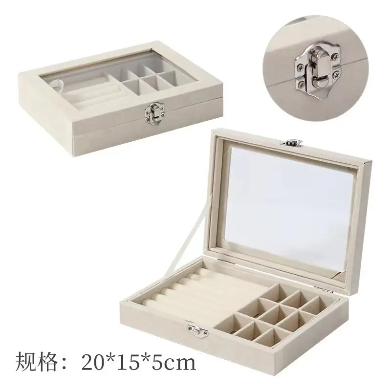 Three-Layer Acrylic Jewelry Storage Box with Crystal Accents - Image 5