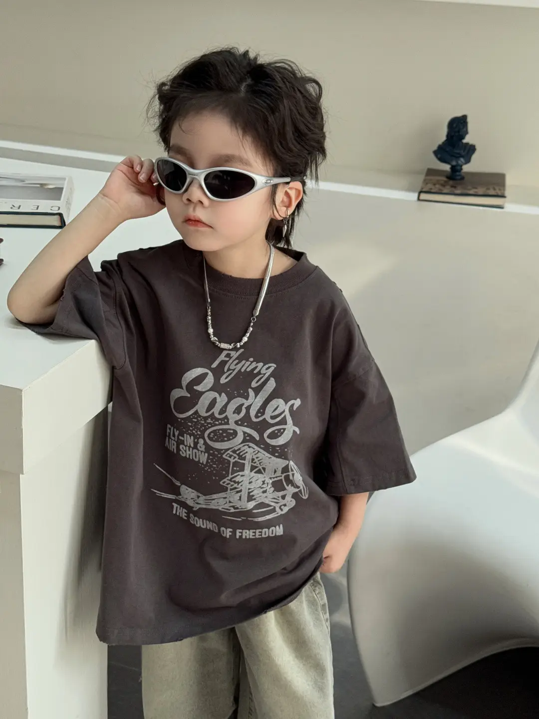 Children's Cotton Loose Printed T-Shirt Treasure Design — feature 11