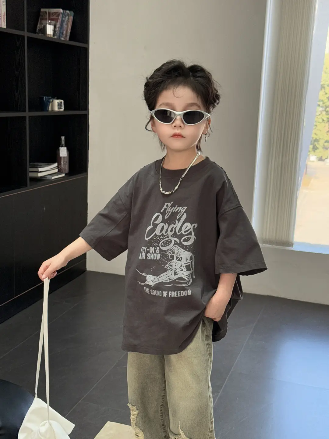 Children's Cotton Loose Printed T-Shirt Treasure Design — feature 9