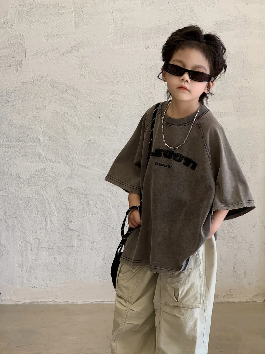 Children's T-Shirt Fried Color Short Sleeve Embroidered — feature 4