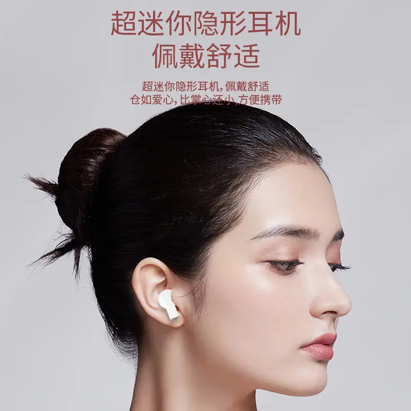 Bluetooth Earphones with Charging Case, Pink Heart Design - Image 5