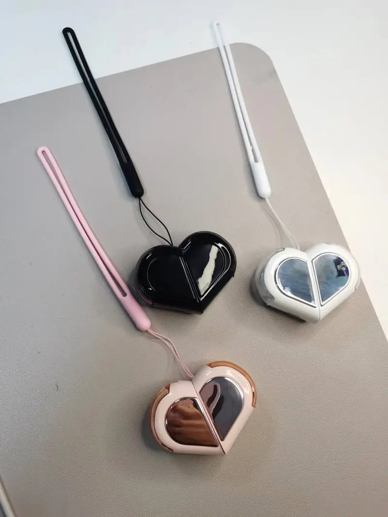 Bluetooth Earphones with Charging Case, Pink Heart Design — feature 14